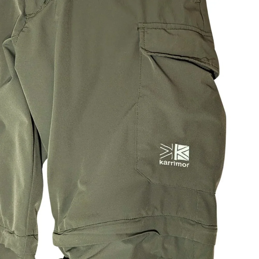 karrimor Med comfy convertible pants army green lightweight adjustable pockets - Picture 8 of 13
